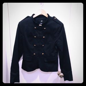 H&M black military jacket